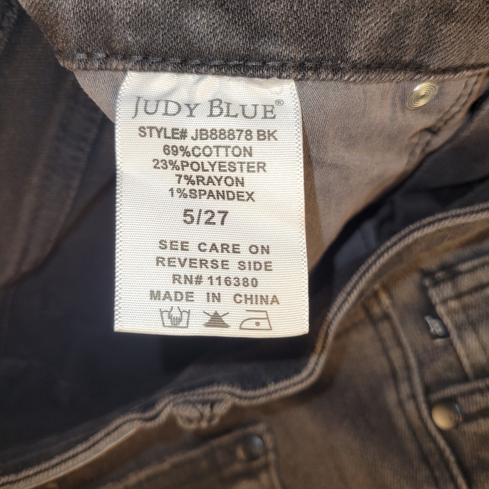 Judy Blue Jeans Womens‎ 5/27 Black Tummy Control Skinny Fit Slimming Stretch - Picture 6 of 6